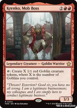 Krenko, Mob Boss [FDN - 204] - NM TCG MTG - Image 1