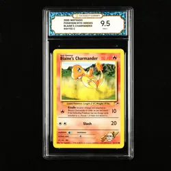 TQG 9.5 MINT+ 2000 Pokemon ENG Blaine's Charmander #61/132 C - Image 1