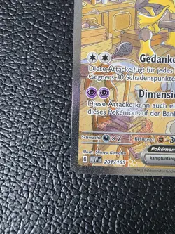 Pokemon Simsala Alakazam Ex #201 201/165 MEW 151 SIR Deutsch Near Mint - Image 5