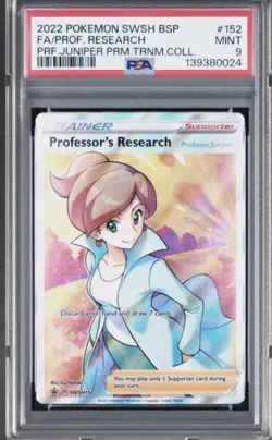 Pokemon Professor’s Research Juniper PSA 9 Mint Full Art Promo - Image 1