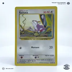 RATTATA 61/102 Set de Base Edition 2 ED2 VF FR Carte Pokemon - Image 2