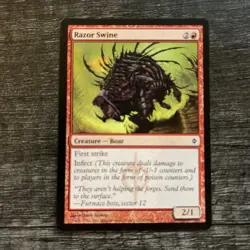 MTG 1x Razor Swine x1 LP New Phyrexia - Image 1