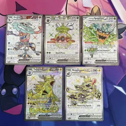 Pokemon TCG | Mixed Sets English Tera Full Art X5 Card Bundle - Image 1