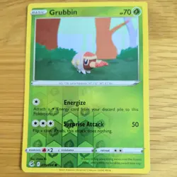 GRUBBIN 018/264 POKEMON CARD (FUSION STRIKE SET) ASAKO ITO CROCHET REVERSE HOLO - Image 2