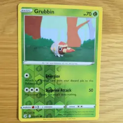 GRUBBIN 018/264 POKEMON CARD (FUSION STRIKE SET) ASAKO ITO CROCHET REVERSE HOLO - Image 3