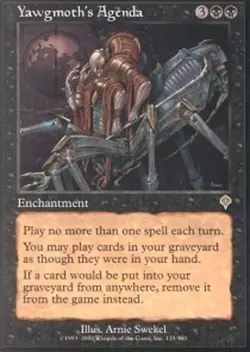 Yawgmoth's Agenda - Foil PL/MP, English MTG Invasion - Image 1