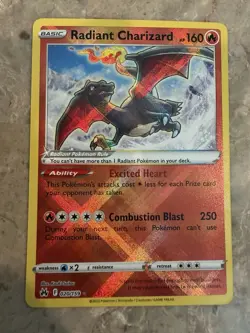 Pokemon TCG Radiant Charizard Crown Zenith Holo Card 020/159 NM - Image 1