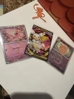 Pokemon Holo Card Bundle - Spritzee, Mega Audino EX, Clefable - Image 2