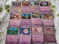 12 Pokemon cards pink, cute, girly, espurr, clefairy - Image 1