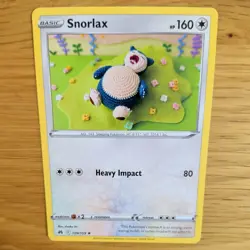 SNORLAX 109/159 POKEMON CARD (CROWN ZENITH SET) ASAKO ITO CROCHET - Image 1
