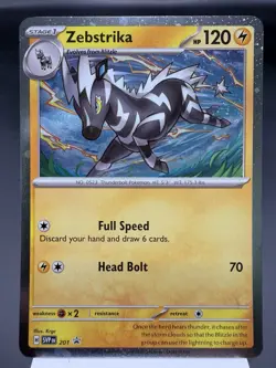 Zebstrika SVP201 - Holo Promo - Scarlet & Violet Promo Pokemon Card MINT - Image 1