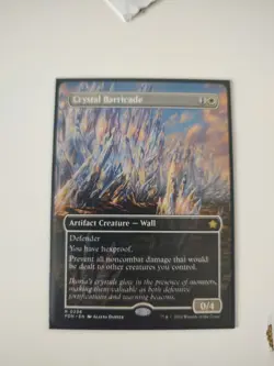Magic: The Gathering Borderless Crystal Barricade Foundations NM Condition - Image 1