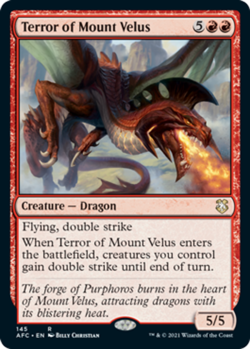 MTG Terror of Mount Velus, Commander: Adventures in the Forgotten Realms, Damage - Image 1
