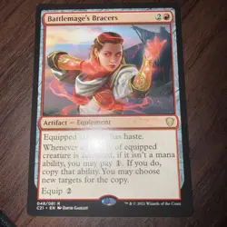 x1 Battlemage's Bracers R MTG Commander 2021 M/NM, English - Image 1