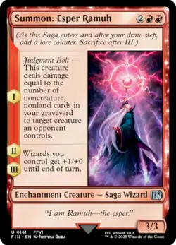 X 1 Summon: Esper Ramuh NM-M FIN 161 MTG Magic The Gathering - Image 1