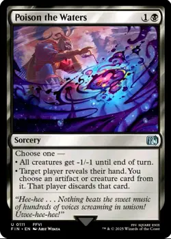 X 1 Poison the Waters NM-M FFIN 111 MTG Magic The Gathering - Image 1