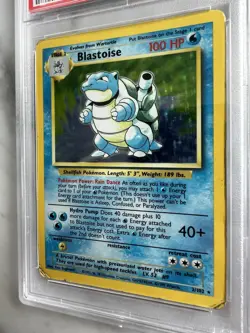 Pokemon TCG Blastoise Holo Rare Card Base Set 2/102, PSA 1 - Image 2