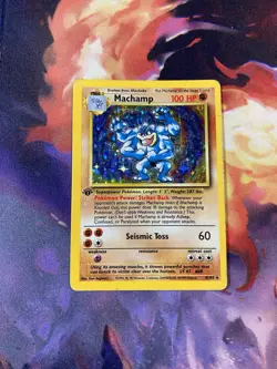 Pokemon TCG Machamp Base Set 8/102 Holo Unlimited Holo Rare - Image 1