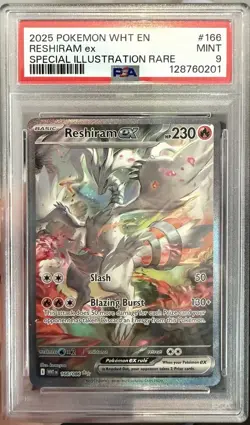Pokemon TCG Reshiram EX White Flare 166/086 Special Illustration SIR PSA 9 - Image 1