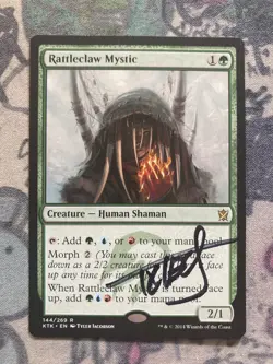 MTG Rattleclaw Mystic Signed By Artist Khans of Tarkir 144/269 Regular Rare - Image 1