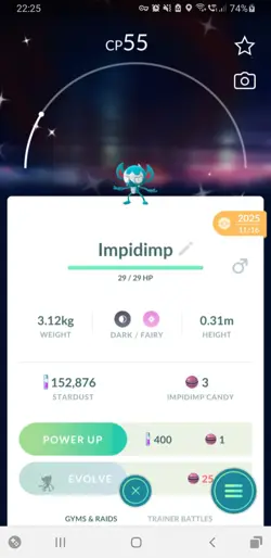 ✨Shiny Impidimp (Schillernd Bahmon) Pokemon GO✨ Mini PTC 80k - Image 1