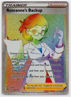 Pokemon Roseanne's Backup (Secret) 180/172 Swsh09: Brilliant Stars Holo NM/M - Image 1