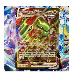POKEMON TCG RAYQUAZA VMAX ULTRA RARE HOLO! 111/203 EVOLVING SKIES JUMBO PROMO! - Image 1