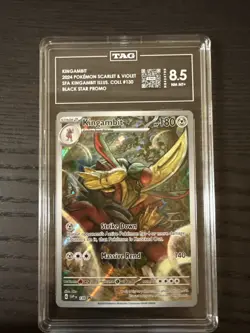 Kingambit 130 Black Star Promo 2024 Pokemon SVP TAG 8.5 NM MT+ - Image 1
