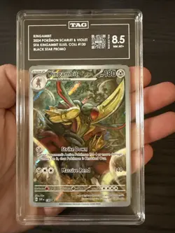 Kingambit 130 Black Star Promo 2024 Pokemon SVP TAG 8.5 NM MT+ - Image 3