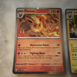 Pokemon TCG SVP BLACK STAR Promo Holo Lot 3x Flareon, Jolteon, Vaporeon NM - Image 2