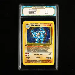 TQG 8 NM-MT 1999 Pokemon ENG Machamp #8/102 HOLO - Image 2