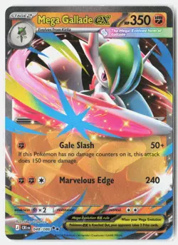 Mega Gallade ex 048/086 Double Rare ME04: Chaos Rising Pokemon Holo Near Mint - Image 1