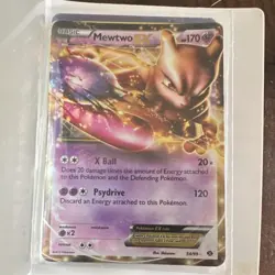 Pokemon Mewtwo EX 54/99 Next Destinies Holo Ultra Rare Basic HP170 X Ball - Image 1