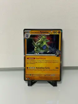 Team Rocket’s Tyranitar 096/182 Holo Rare Destined Rivals Pokemon - Image 1