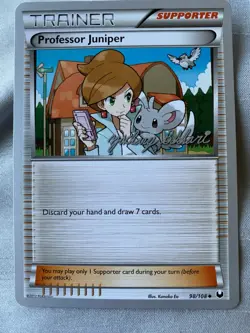 Pokemon Professor Juniper Trainer World Championship 98/108 Zachary Bokhari LP - Image 1