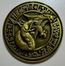 Official Yu-Gi-Oh! Cyber Dragon YCS Pre-registration Gold Coin. Chase rare - Image 1