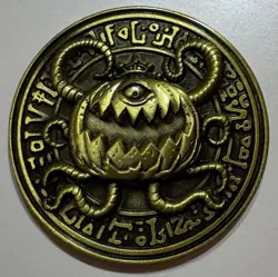 Official Yu-Gi-Oh! Pumpking YCS Pre-registration Gold Coin. Chase rare - Image 1