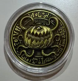 Official Yu-Gi-Oh! Pumpking YCS Pre-registration Gold Coin. Chase rare - Image 3