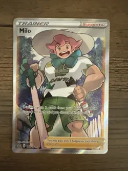 Pokemon Milo 190/192 Rebel Clash Sword & Shield Full Art Ultra Rare Card NM - Image 1