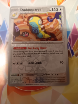 Dudunsparce SV05: Temporal Forces Pokemon #129/162 Pokemon Rare Reverse Holo - Image 1