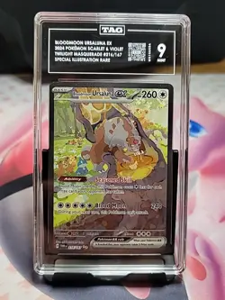 TAG 9 Bloodmoon Ursaluna ex 216/167 Sv06: Twilight Masquerade IR Pokemon Tcg - Image 1
