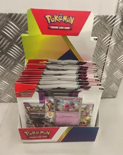 Pokemon TCG SV02 Paldea Evolved 3 Pack Triple Blister Unsealed Display (36 Pack) - Image 1