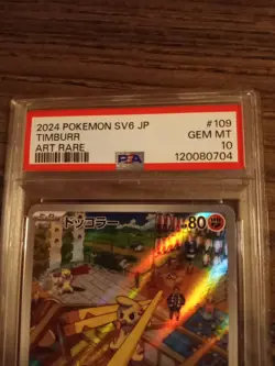 PSA 10 Pokemon Slab Timburr 109/101 Sv6: Transformation Mask Holo (Japanese) - Image 2