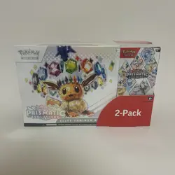 Pokemon Prismatic Evolutions ETB + Booster Bundle 2-Pack Costco Exclusive Sealed - Image 1