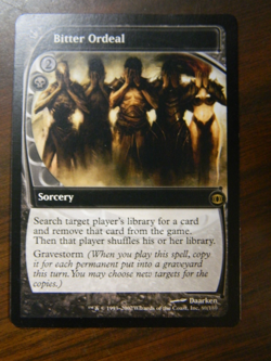 MTG Future Sight Black Rare Bitter Ordeal Near Mint Condition - Image 1