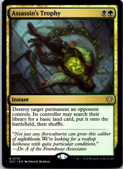 Assassin's Trophy 119 Rare Commander: Lorwyn Eclipsed Magic: The Gathering NM - Image 1