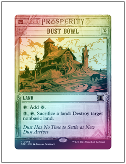 1x Dust Bowl, Showcase Art Foil Breaking News, Magic the Gathering MTG NM - Image 1