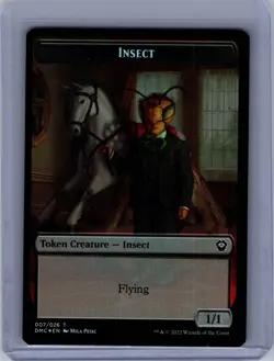 Soldier // Insect Double-Sided Token Foil 4 // 7 Dominaria United MTG LP - Image 1