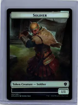 Soldier // Insect Double-Sided Token Foil 4 // 7 Dominaria United MTG LP - Image 2
