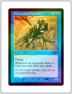 Consecrated Sphinx, Retro Frame Foil Magicfest Secret Lair, Magic MTG NM - Image 1